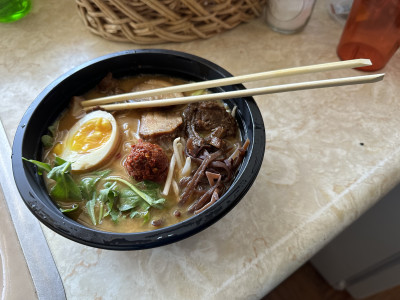 The spicy &quot;Gojiramen&quot; bowl. Nice and fresh!